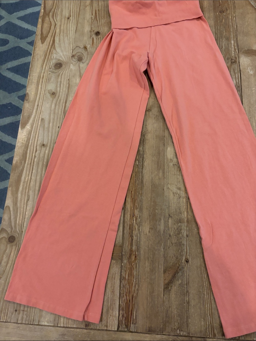 Brandy Melville Coral Wide Straight-Leg Pants